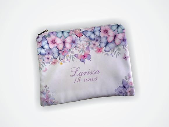 Necessaire Personalizada 15 Anos Borboletas