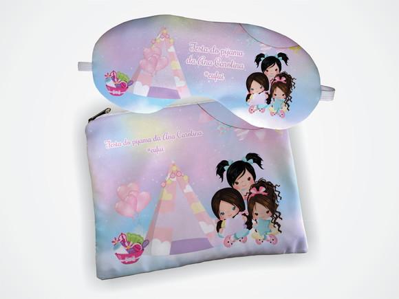 Kit Personalizado Necessaire + Mascara Noite do Pijama