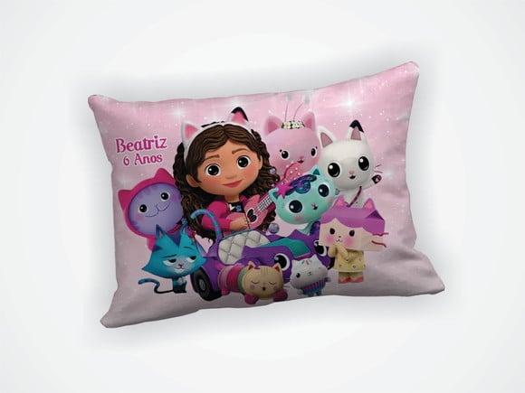 Lembrança Almofada 18x28cm Personalizada Casa Magica Gabby