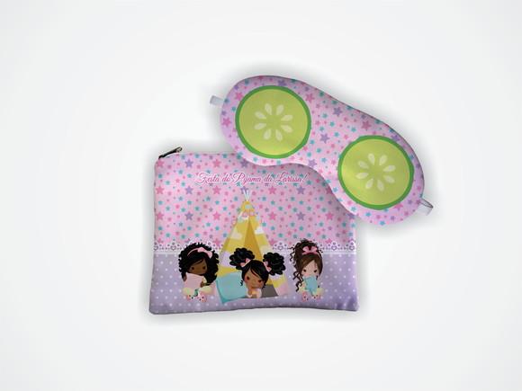 Kit Personalizado Necessaire + Mascara Festa do Pijama