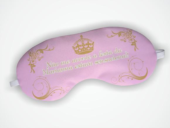 Máscara Dormir Personalizada Coroa