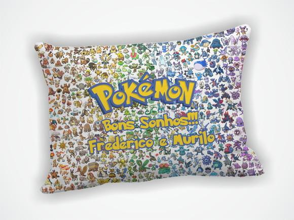 Lembrança Almofada 18x28cm Personalizada Pokemon