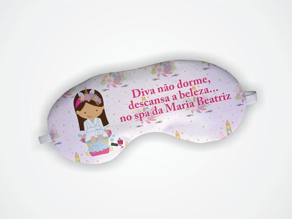 Lembrancinha Máscara Dormir Menina Unicórnio
