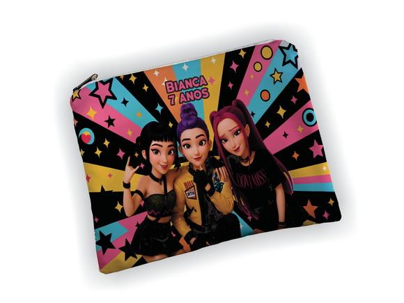 Lembrancinha Necessaire 19x13cm Festa Guerreiras K-pop