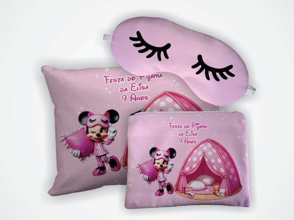 Kit Lembrança Aniversário Minnie Festa Noite do Pijama