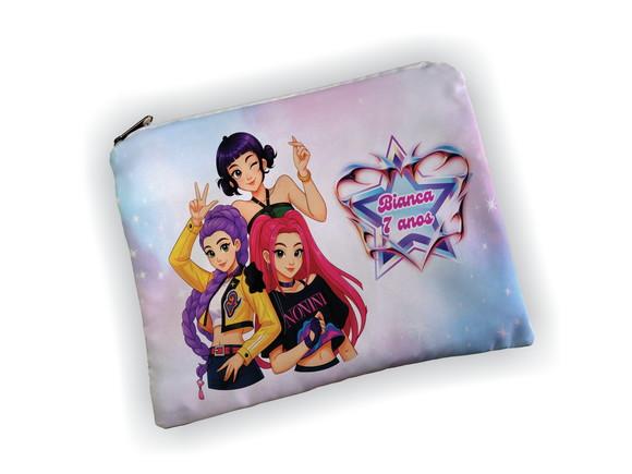 Lembrancinha Necessaire 19x13cm Festa Guerreiras K-pop