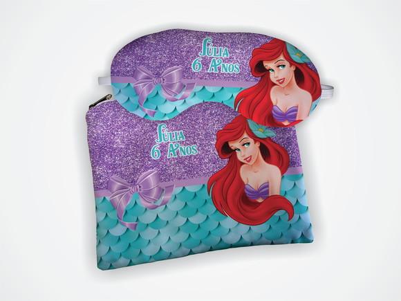 Kit Personalizado Necessaire + Mascara Sereia Ariel