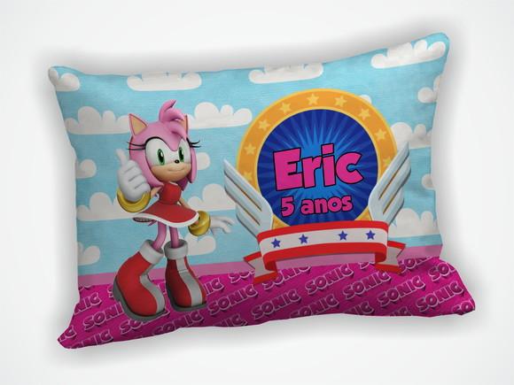 Almofada 18x28cm Personalizada Sonic Amy Rose