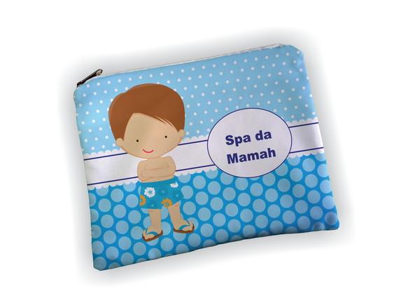 Lembrancinha Necessaire 19x13cm Spa Menino