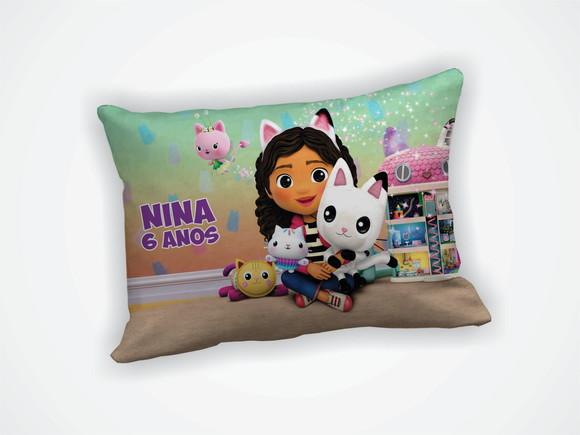 Lembrança Almofada 18x28cm Personalizada Casa Magica Gabby