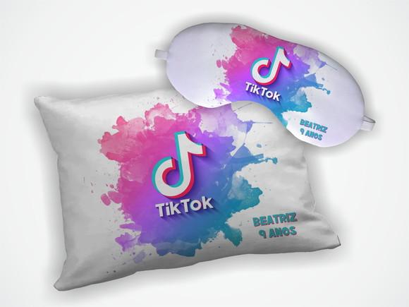 Kit Almofada 18x28cm + Mascara de Dormir Tiktok