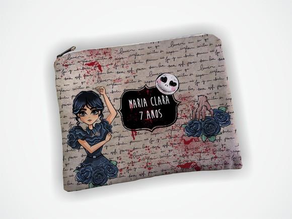 Nécessaire 19x13cm Personalizada Wandinha
