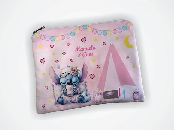 Lembrancinha Necessaire 19x13cm Festa Pijama Stitch