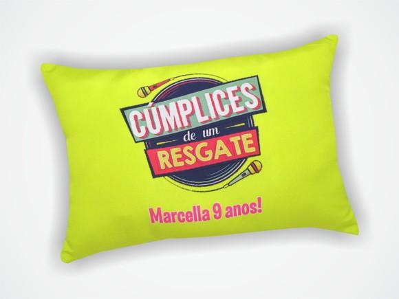 Almofada 18x28cm Personalizada Cumplice de Um Resgate