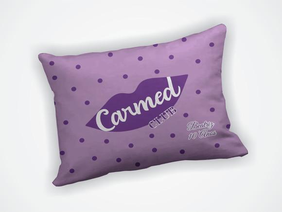 Almofada 18x28cm Personalizada Carmed Fini Roxo