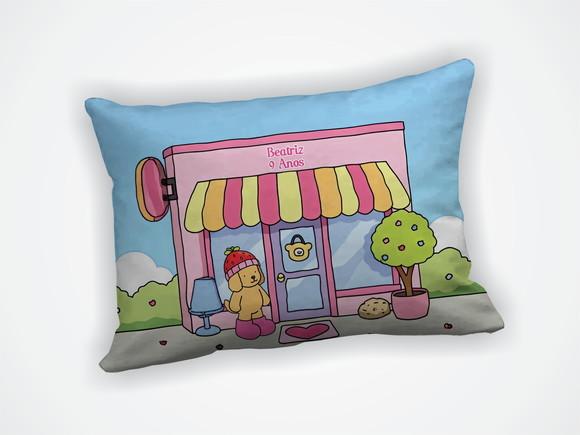 Lembrancinha Mini Almofada 18x28cm Personalizad Bobbie Goods