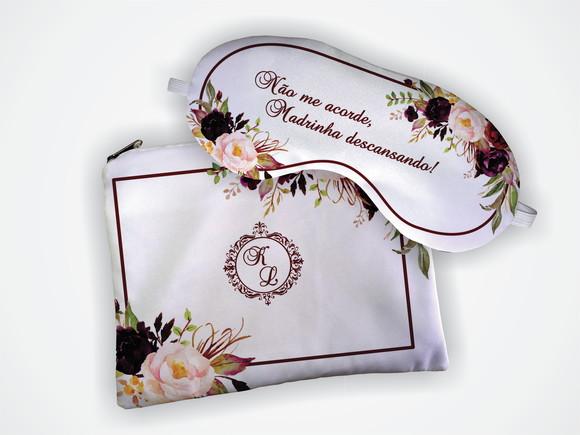 Kit Necessaire + Mascara Madrinha Marsala