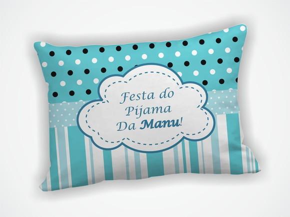 Almofada 18x28cm Personalizada Infantil Azul