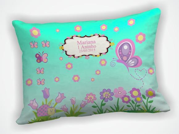 Almofada 18x28cm Personalizada Jardim Encantado