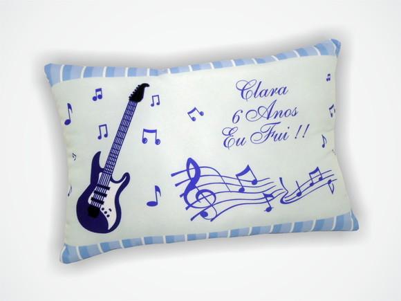 Almofada 18x28cm Personalizada Musical Azul