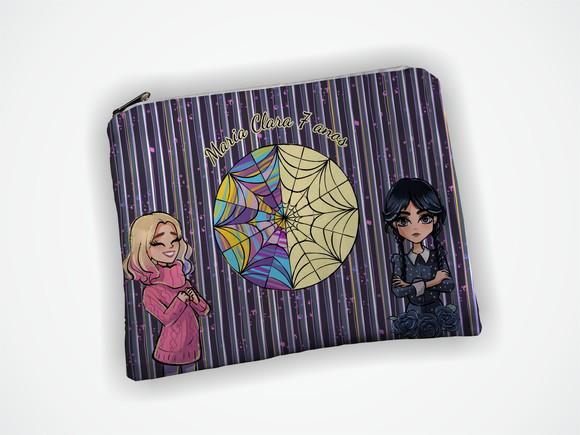 Nécessaire 19x13cm Personalizada Wandinha