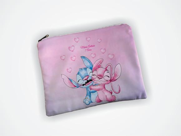 Necessaire 19x13cm Personalizada Stitch e Angel