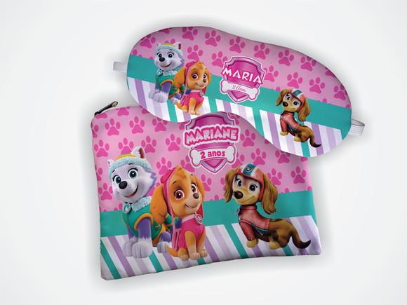Kit Lembrancinha Necessaire + Mascara Patrulha Canina