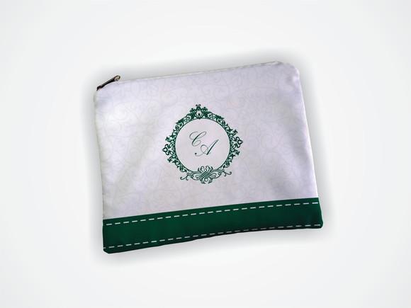 Necessaire 19x13cm Madrinha Casamento Verde
