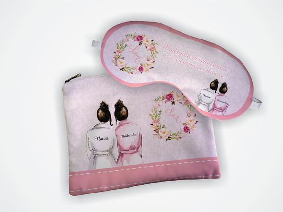 Kit Necessaire + Mascara Madrinha Rosa