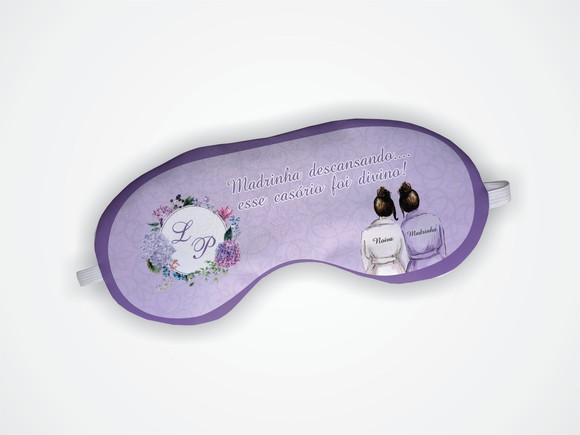 Máscara de Dormir Madrinha Casamento Lilás
