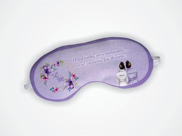 Máscara de Dormir Madrinha Casamento Lilás