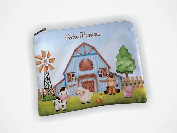 Necessaire Personalizada 19x13cm Fazendinha