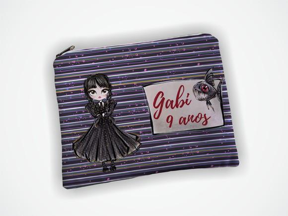 Nécessaire 19x13cm Personalizada Wandinha