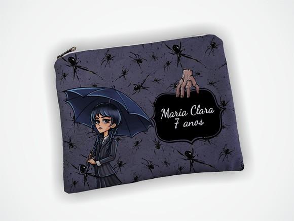Nécessaire 19x13cm Personalizada Wandinha