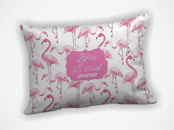 Almofada 18x28cm Personalizada Flamingo