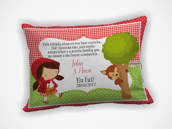 Almofada 18x28cm Personalizada Chapeuzinho Vermelho