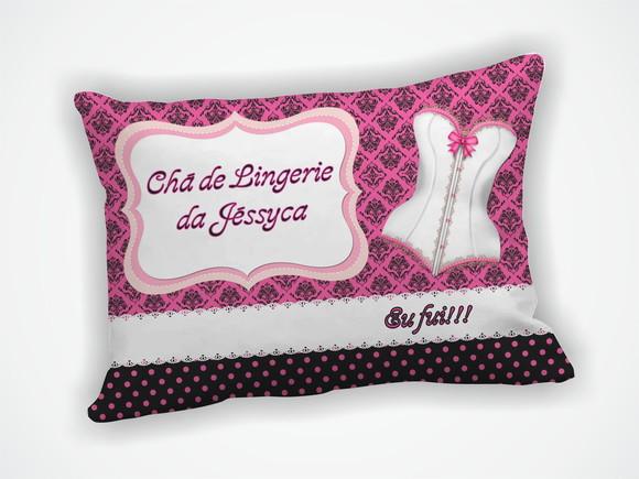 Almofada 18x28cm Personalizada Chá de Lingerie