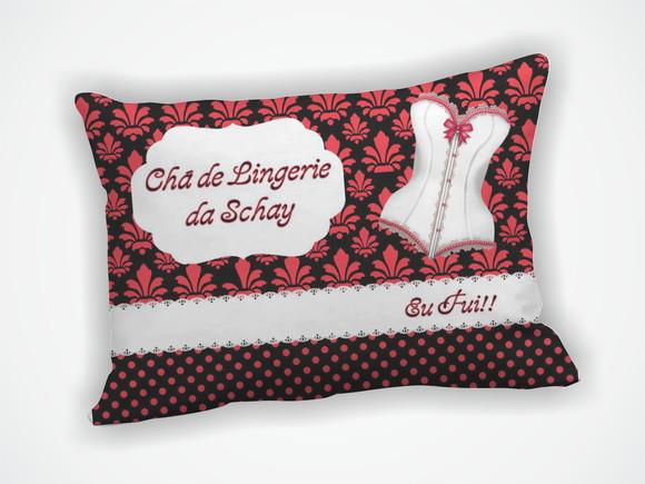 Almofada 18x28cm Personalizada Chá de Lingerie