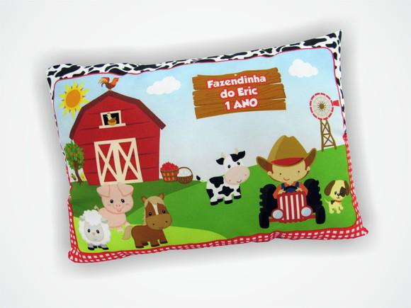 Almofada 18x28cm Personalizada Fazendinha