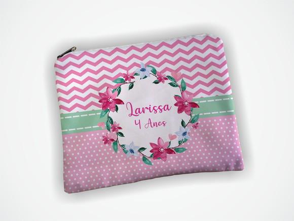 Necessaire Floral Rosa