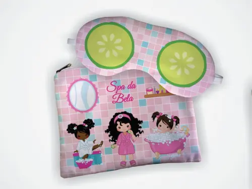 Kit Lembrancinha Necessaire + Mascara Festa Spa