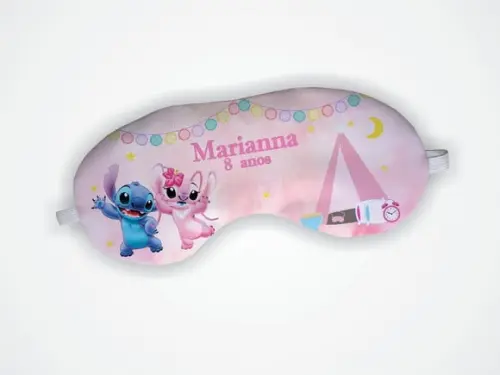 Mascara Dormir Personalizada Festa Pijama Stitch