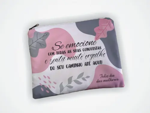 Necessaire Personalizada 19x13cm Dia das Mulheres