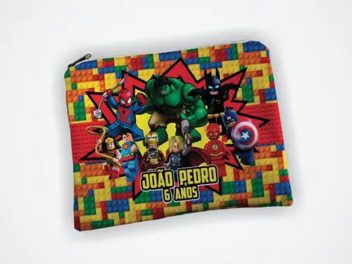 Lembrancinha Lego Super Heróis Necessaire