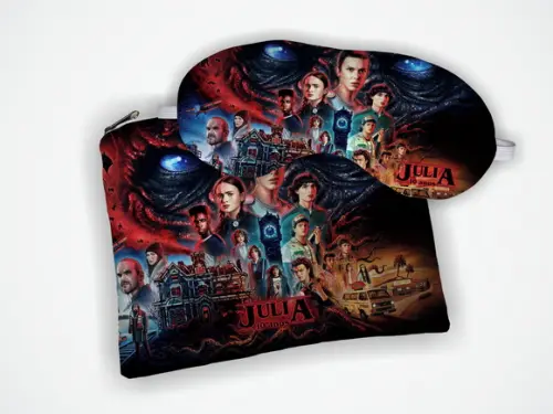 Lembrancinha Kit Necessaire 19x13cm +mascara Stranger Things
