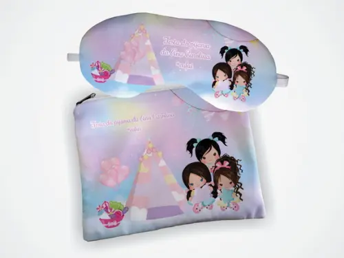 Kit Personalizado Necessaire + Mascara Noite do Pijama