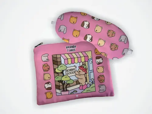 Kit Lembrancinha Necessaire + Mascara Bobbie Goods