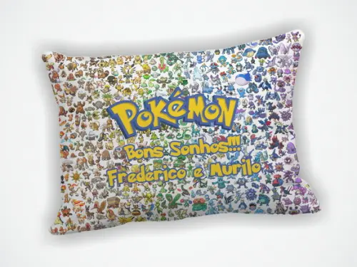 Lembrança Almofada 18x28cm Personalizada Pokemon