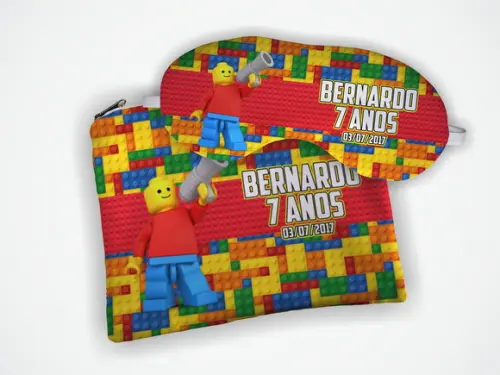 Kit Necessaire + Mascara de Dormir Lego