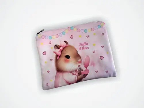 Lembrancinha Necessaire 19x13cm Capivara Spa Maquiagem